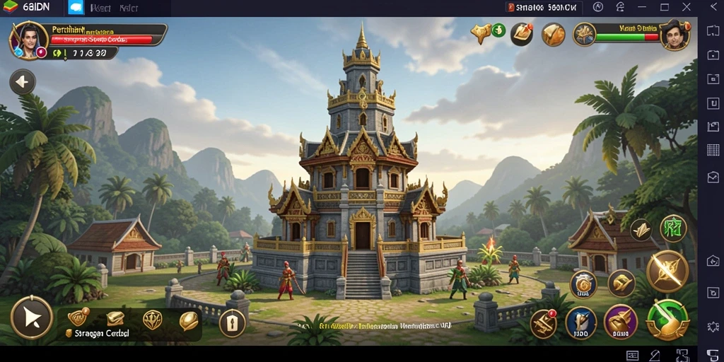 Screenshot gameplay 68IDN menunjukkan aksi menegangkan melindungi menara.