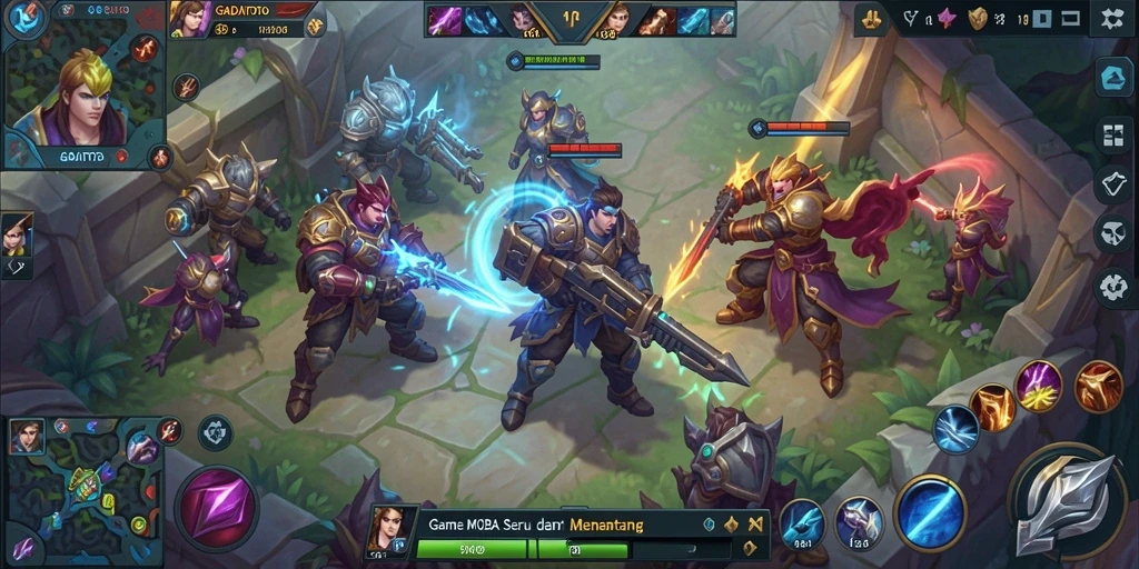 Screenshot gameplay GADAITOTO menampilkan pertarungan yang seru.