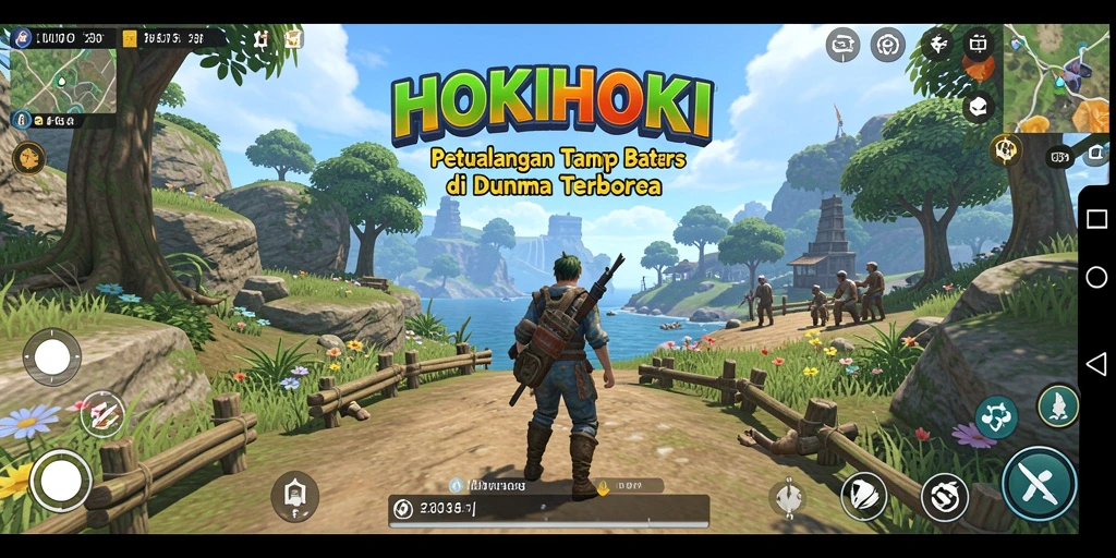 Tampilan gameplay HOKIHOKI yang menakjubkan dalam dunia terbuka.