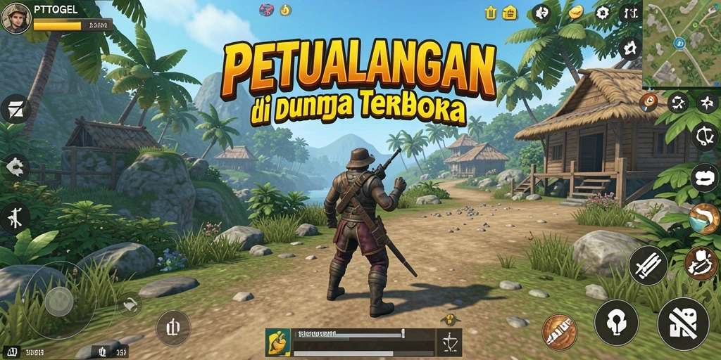 Tampilan gameplay PTTOGEL yang menonaktifkan dunia terbuka yang menakjubkan.